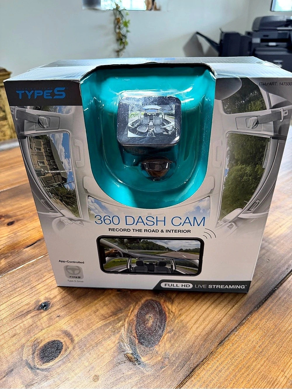 TYPE S 360 Dash Cam Full HD Live Streaming Dash Cam